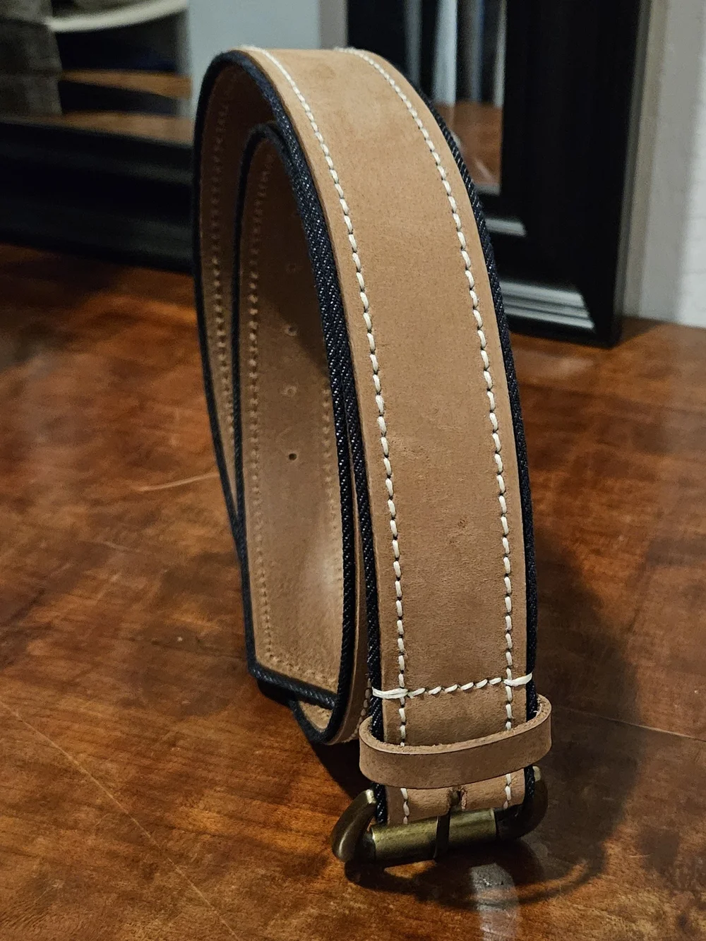 MWT Lucky Brand Women's Leather Denim Belt sz 40